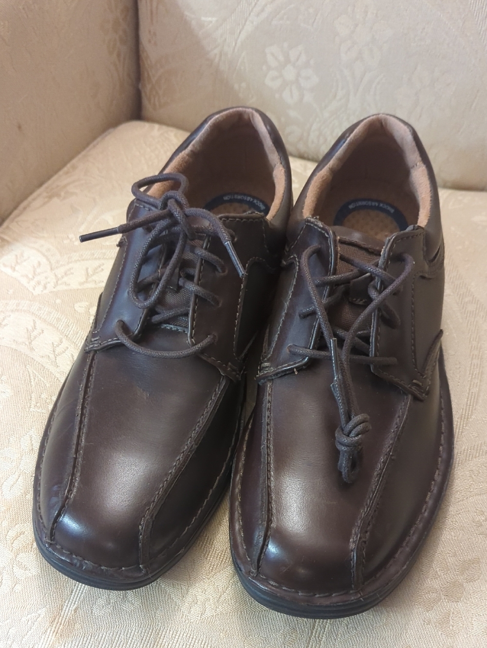 Men's 10.5 Lace-Up Casual Leather Shoes - Brown